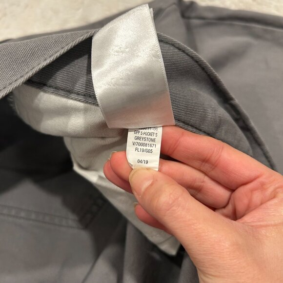 NWT Old Navy Gray Straight Five Pocket Pants 42x32 - Stained - Picture 6 of 7